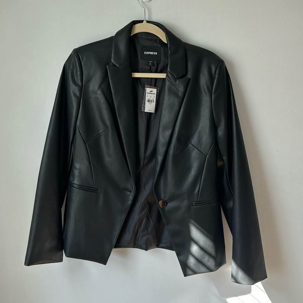 NWT Express Vegan Leather Blazer